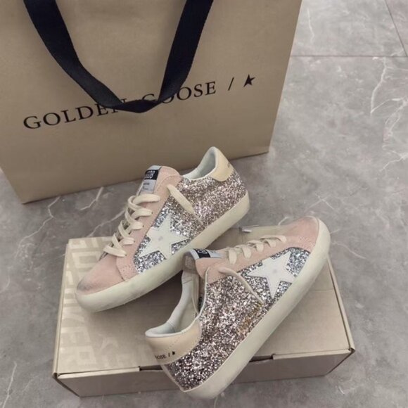 Golden Goose Women's Sneakers - Pink and Silver Sparkle - Picture 3 of 6